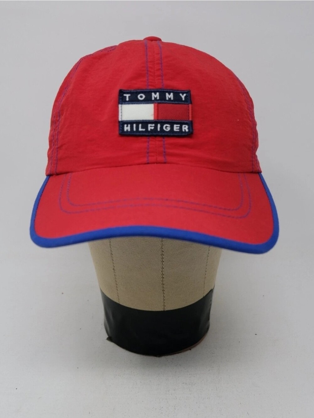 Vintage 90s Tommy Hilfiger Nylon Strapback Baseball Cap